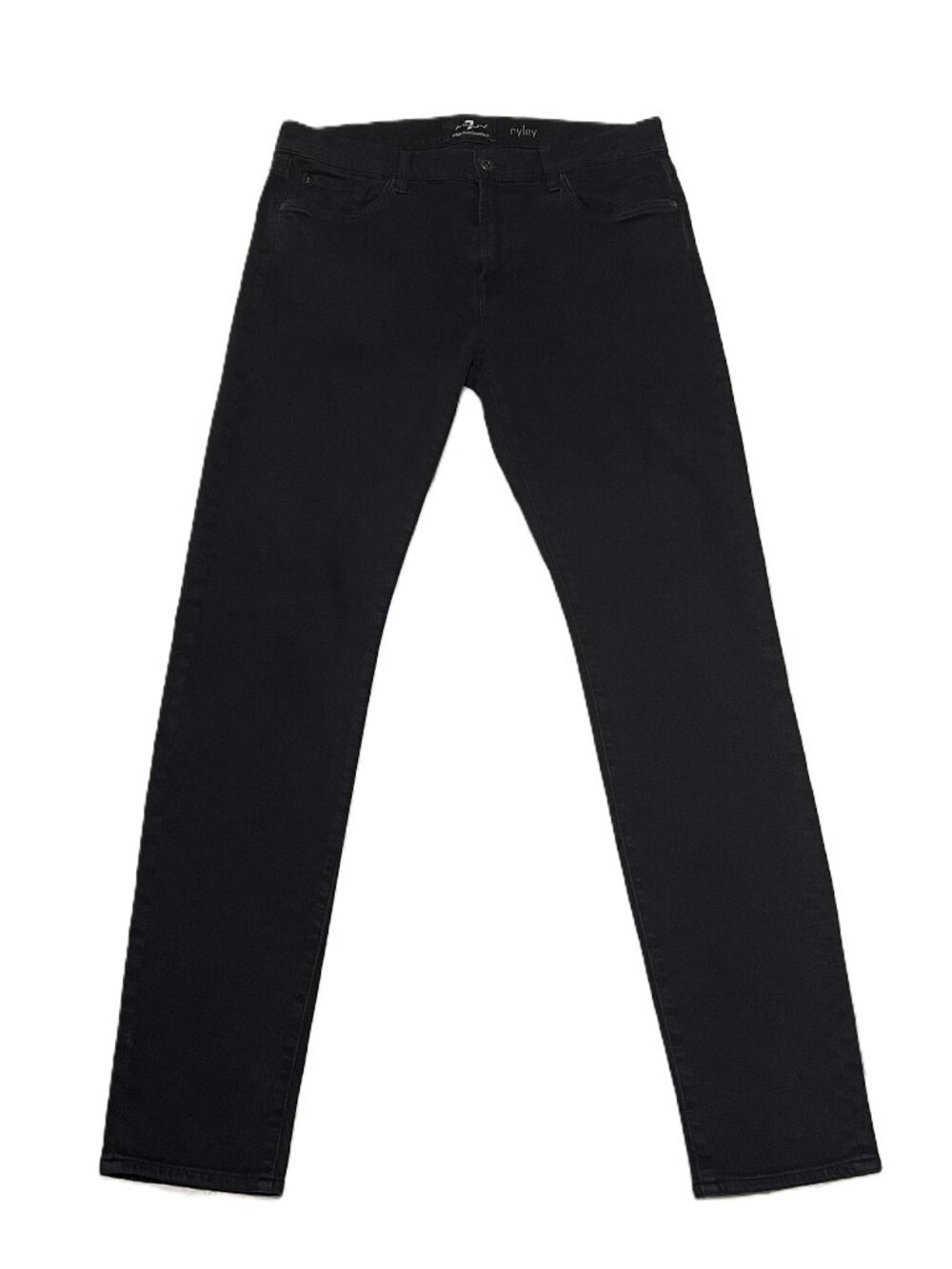 Modern Luxe Preppy 7 For All Mankind Ryley Black Jeans True Skinny Men's size 33